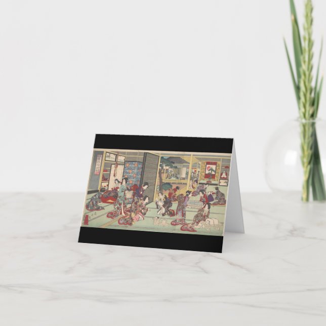 Cartão Cerimónia japonesa do nascimento - notecard (Frente)