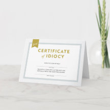 Certificado de Apologia Idiocy