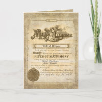 Certificado de Casamento Vintage