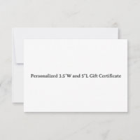 Certificado de presente personalizado de 3,5″W e 5