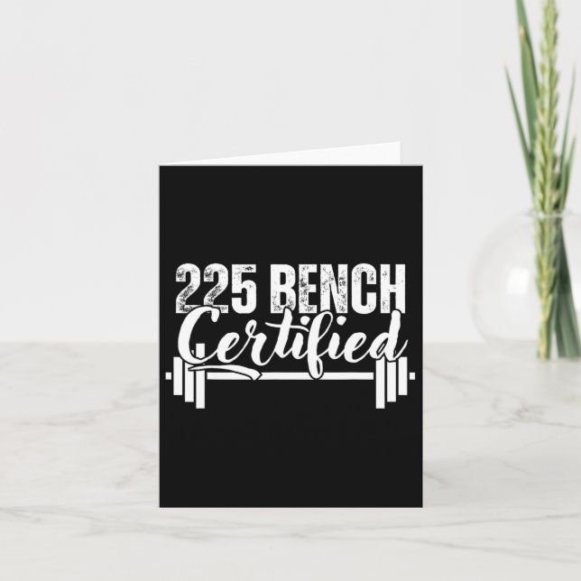 Cartão Certificado em Bench de 225 Lbs (Frente)