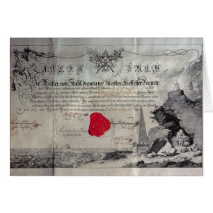 Cartão Certificado maçónico, 1785
