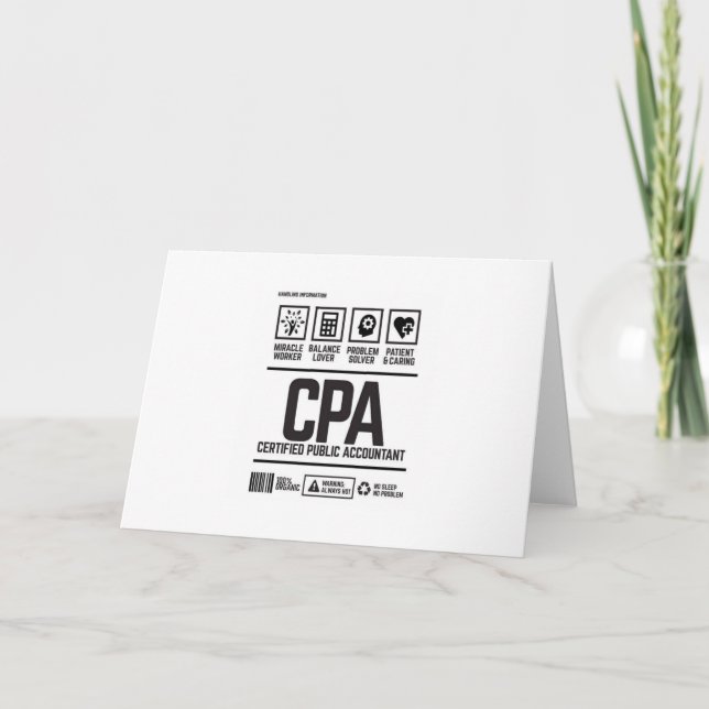 Cartão certified public accountant-CPA (Frente)