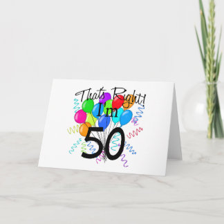 Cartão Certo, tenho 50 anos - Aniversário
