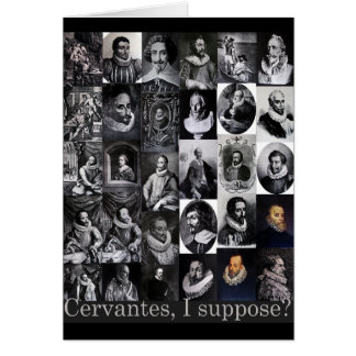 Cartão Cervantes, eu supor? … Retratos de Cervantes