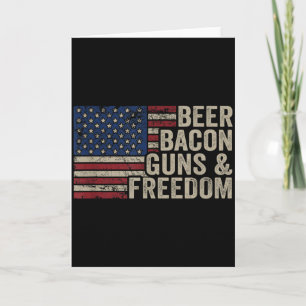 Cartão Cerveja Bacon Armas &amp; Dom - Bbq Vintage Bandei