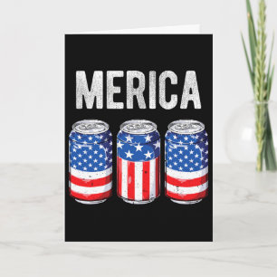 Cartão Cerveja Bandeira Americana 4 De Julho Merica EUA H
