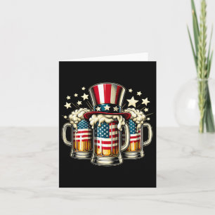Cartão Cerveja Bandeira Americana EUA Festa 4 De Julho Be