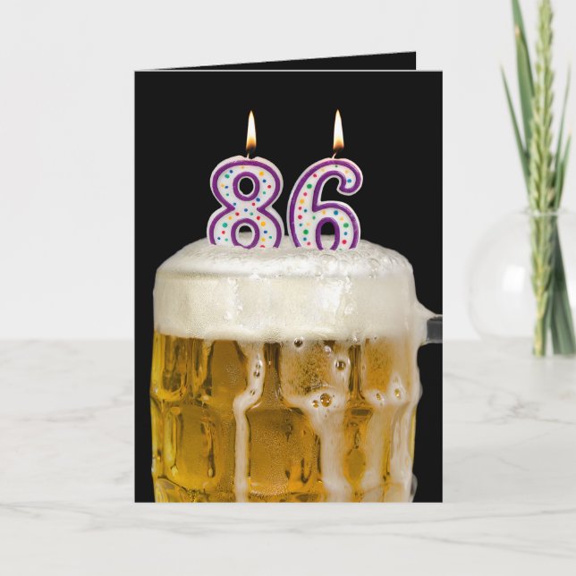Cartão Cerveja de Aniversário do 86º (Frente)