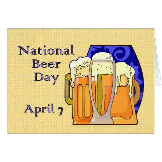Cartão Cerveja dia o 7 de abril nacional