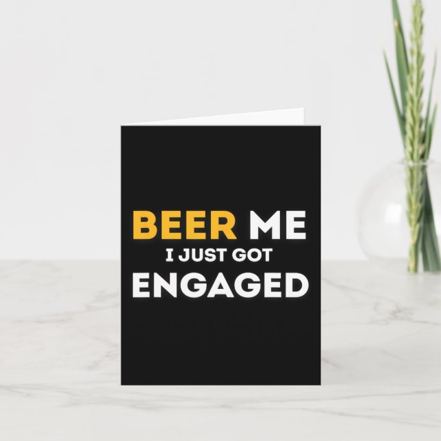 Cartão Cerveja Engraçada Para Mim Eu Acabei De Me Envolve (Frente)