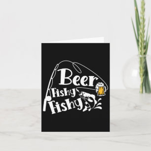 Cartão Cerveja Fishy Peshy Engraçado Pesca Álcool Cole