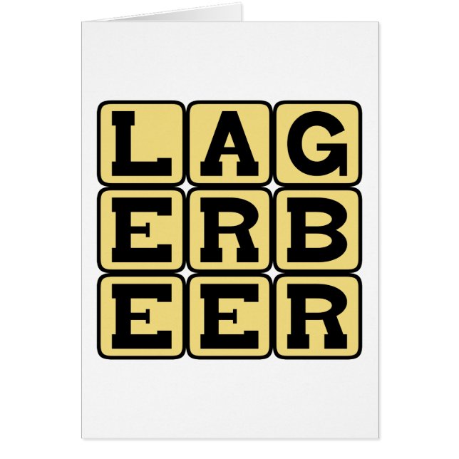 Cartão Cerveja Lager, Tipo de Ale (Frente)