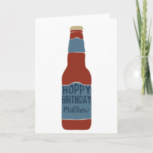 Cartão Cerveja Personalizada Amante Hoppy Aniversário