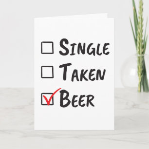Cartão Cerveja Solteiro Casado Amantes Estado Civil Engra