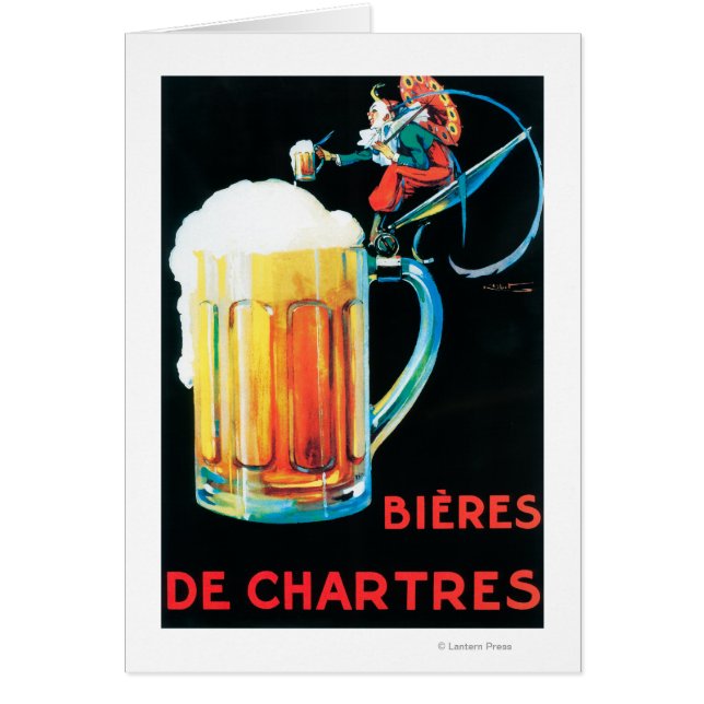 Cartão Cervejas de Poster de Promocional de Chartres (Frente)
