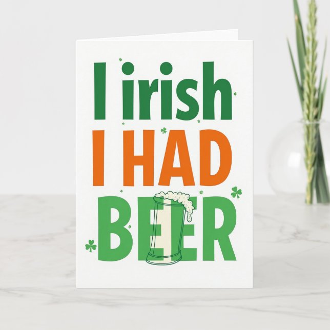 Cartão Cervejeiro Irlandês (Frente)