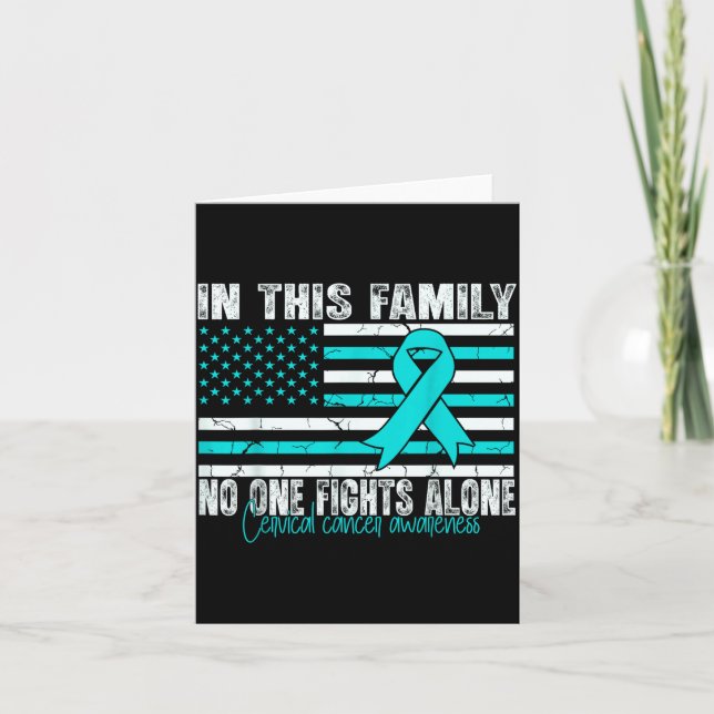 Cartão Cervical Cancer Awareness Women Men Cervical Cance (Frente)