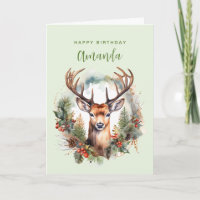Cervo Marrom com Galhadas Natal Rústico Aniversári