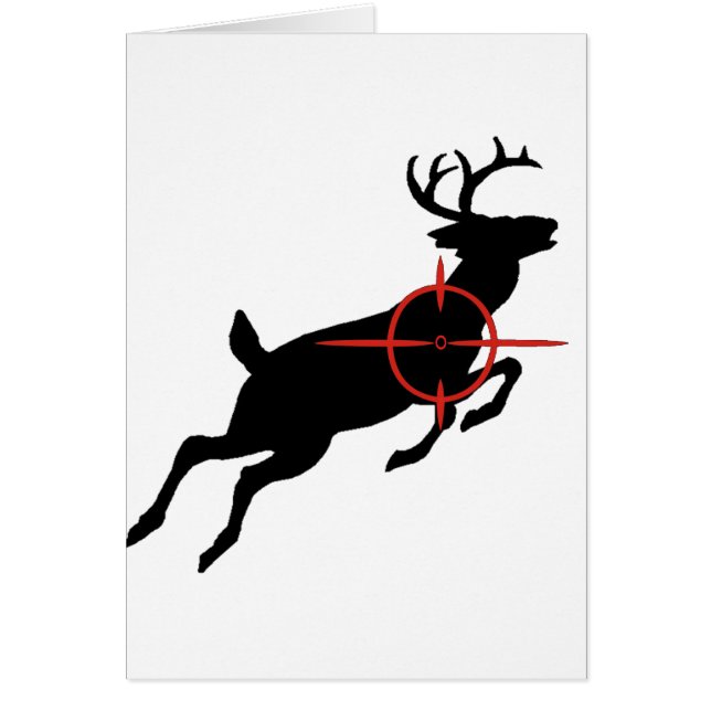 Cartão Cervos da caça dos cervos com os crosshairs nele (Frente)