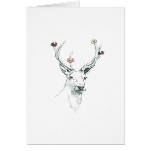 Cartão cervos da gama-porca