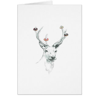 Cartão cervos da gama-porca