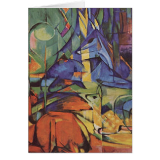 Cartão Cervos - Franz Marc