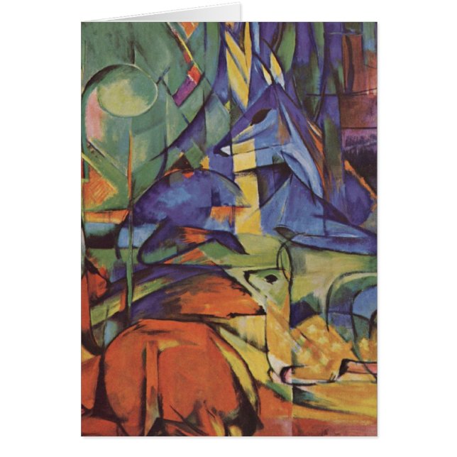 Cartão Cervos - Franz Marc (Frente)