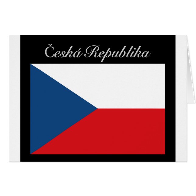 Cartão Česká republika vlajka (Frente Horizontal)