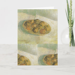 Cartão Cesta de Maçãs de Van Gogh - Natureza-Morta Clássi