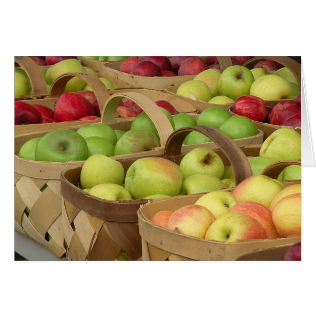 Cartão Cestas de Apple no mercado (Frente horizontal)