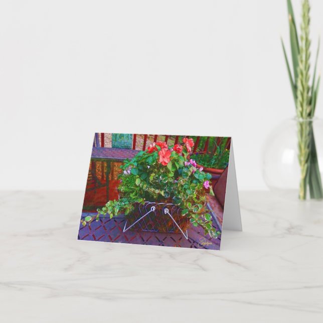 Cartão Cesto de Flor (Frente)