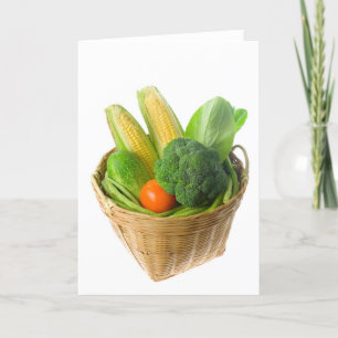 Cartão Cesto de produtos hortícolas