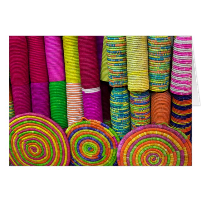 Cartão Cestos Coloridos No Mercado (Frente Horizontal)