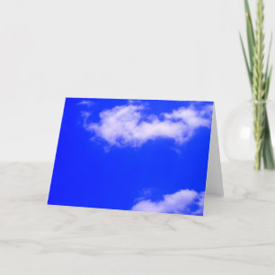 Cartão Céu Azul Claro e Nuvens Brancas