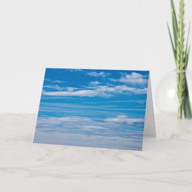 Cartão Céu Azul com Listras de Nuvem (Frente)