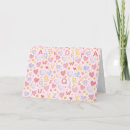 Cartão Céu Corado ABC & Corações de Aquarela