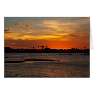 Cartão Céu de cristal azul e alaranjado