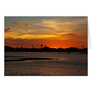 Cartão Céu de cristal azul e laranja