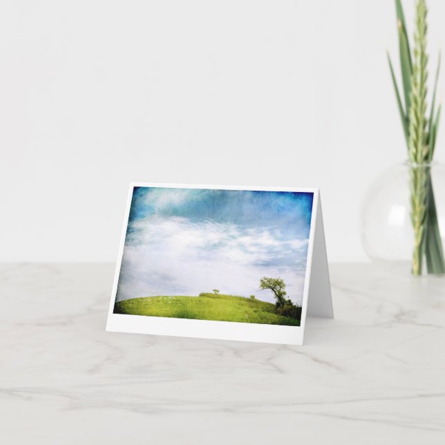 Cartão Céu e árvores da pradaria (Frente)