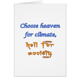 Cartão Céu/inferno