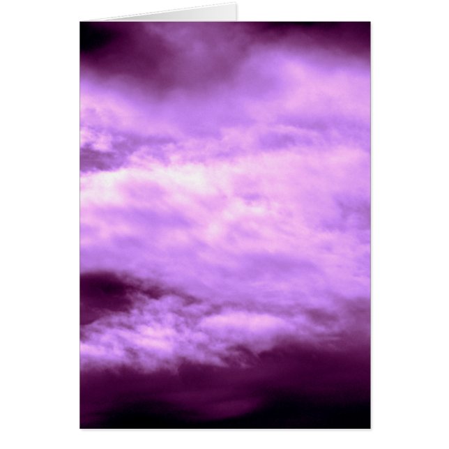 Cartão Céu Roxo Dramático (Frente)