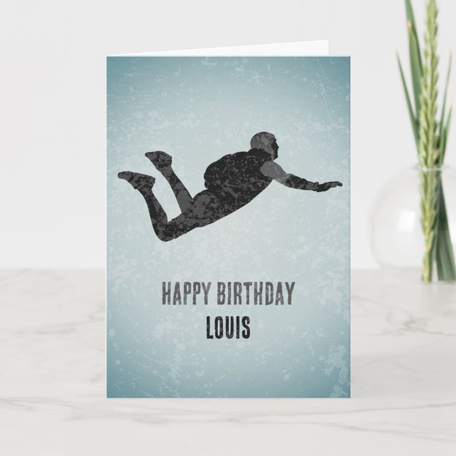 Cartão Céu Saltador em Look de Metal Industrial Personali (Frente)