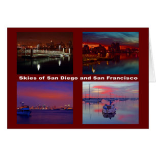 Cartão Céus de San Diego e São Francisco