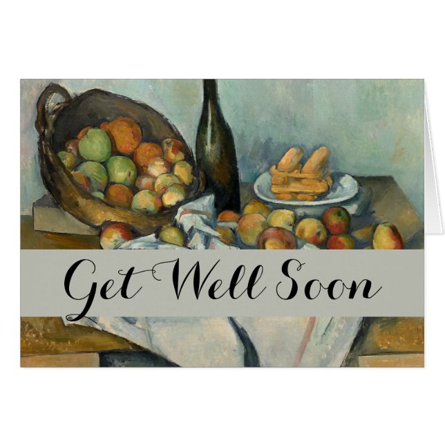 Cartão Cezanne Basket Apple Impressionismo Arte (Frente Horizontal)