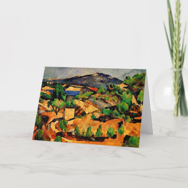 Cartão Cezanne - Montanhas vistas em l'Estaque (Frente)