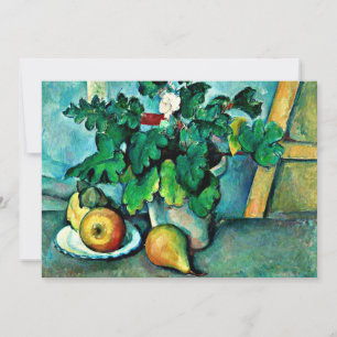 Cartão Cezanne - Pote de Primroses e Frutas