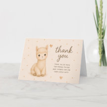 Chá de Bebê de Alpaca Obrigado