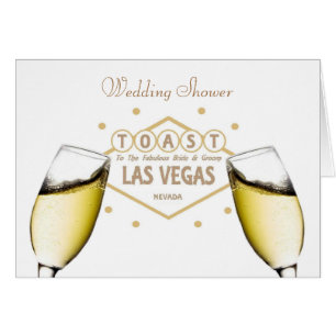 Cartão Chá de casamento "TOAST" para Noiva e Groom Las Ve