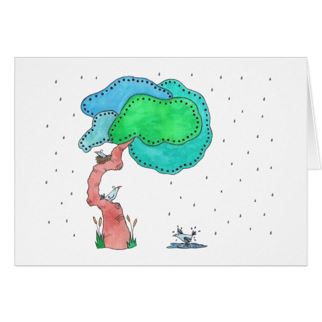 Cartão Chá de chuva, Vazio (Frente Horizontal)